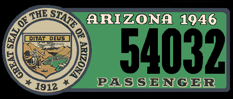 1946 Arizona Registration/Inspection Sticker